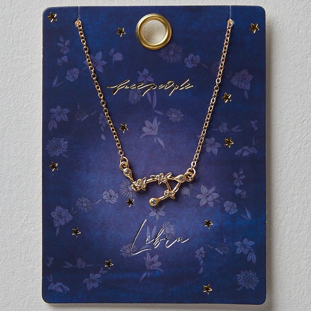 Free People Flower Libra Zodiac Constellation Necklace 38$